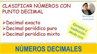 Números decimales exactos periódicos puros y periódicos mixtos [upl. by Zeuqram690]