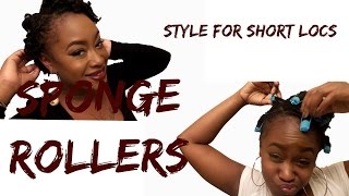 Sponge Rollers on Short Locs JenuineLover [upl. by Zinah]