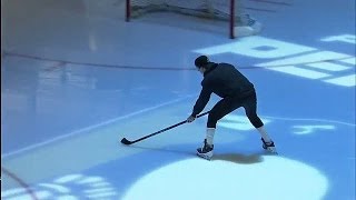 MarcAndre Fleury shows off his stick skills [upl. by Blinni681]