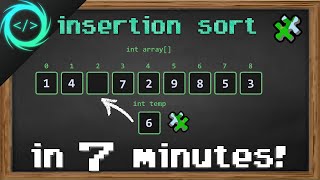 Learn Insertion Sort in 7 minutes 🧩 [upl. by Natrav]