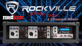 Rockville RPM45BT 1800w Powered 4 Channel MixerAmplifier w Bluetooth First Look [upl. by Meerek]