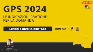 Gps 202426 le indicazioni per inoltrare correttamente la domanda [upl. by Rolph]