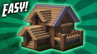 Minecraft How To Build A Survival Starter House Tutorial 4 [upl. by Ahsienat]