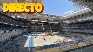 🔴 ¿ IZADO ESTRUCTURA VIDEOMARCADOR  🔴 Obras Santiago Bernabéu 🚧 [upl. by Kacerek]