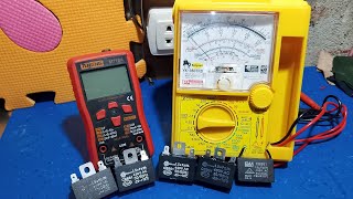 paano mag test ng capacitor gamit ang analog at digital tester [upl. by Alyakcm413]