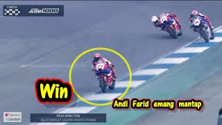 Andi farid win duel yang menegangkan  ARRC 1000cc RACE 2 THAILAND 2024 [upl. by Ellives]