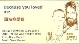 榮耀之聲11 Because you loved me 因為祢愛我  中文字幕 福音版 詩歌版 [upl. by Kass]