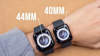 Apple Watch Series 7 Stainless Steel  41mm vs 45mm vs 44mm  Size Comparison on Wrist [upl. by Rebor]