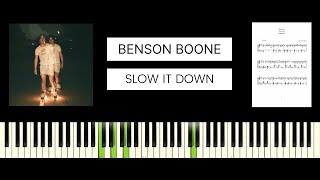 Benson Boone  Slow It Down BEST PIANO TUTORIAL amp COVER [upl. by Somerville]