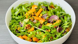 Salat mit gebackenen Karotten Rucola und HalloumiKäse Lecker und einfach [upl. by Allimac846]