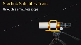 SpaceX Starlink Satellites Train through a small telescope Starlink G410 [upl. by Rimhsak]