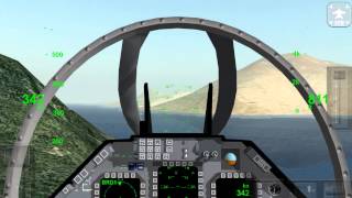 F18 carrier landing F14 TOMCAT exhibiton under the bridge suicide RORTOS V56 gameplay [upl. by Ludly]