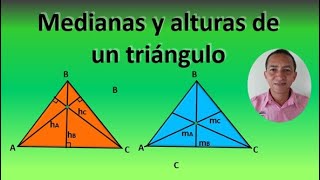 MEDIANAS Y ALTURAS DE UN TRIÁNGULO [upl. by Luthanen478]