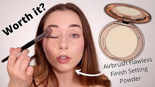 Charlotte Tilbury Airbrush Flawless Finish Micro Powder Setting Powder review  Worth it [upl. by Wanyen674]