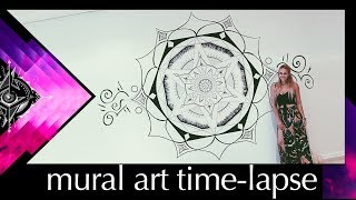 Mandala Wall Art Mural TimeLapse  Morgan Joanel [upl. by Weiler]