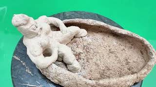 Making a statue with papier mache and clay [upl. by Annuahs]