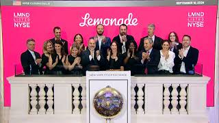 Lemonade NYSE LMND Rings The Closing Bell® [upl. by Rehpinnej]