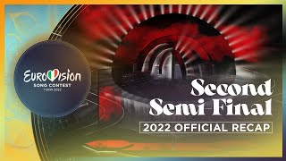 OFFICIAL RECAP Second SemiFinal Running Order  Eurovision Song Contest 2022 [upl. by Rehpotsirahc]