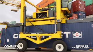 Combilift XPRESS CARRIER Handling Containers at the Docks [upl. by Uphemia]