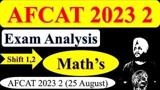 Afcat 2023 2 Maths Analysis  Afcat Math paper analysis  Afcat 2 2023 Math answer key afcatmaths [upl. by Otila]