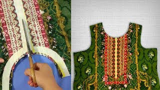 Simple Designer Neckline Cutting And Stitching  Galay Ka Design [upl. by Mulcahy]