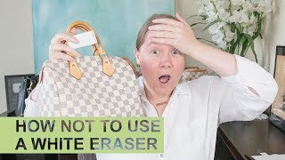 Louis Vuitton Vachetta Cleaning FAIL I DAMAGED My Bag  Autumn Beckman [upl. by Elohcim]