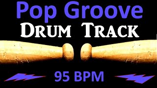 Pop Rock Drum Track 95 BPM Drum Beat for Bass Guitar Backing Tracks Drum Beats Instrumental 🥁 460 [upl. by Nashom]