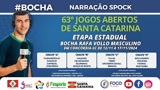 QUARTAS JASC FLORIANÓPOLIS X GUATANBU  CHAPECÓ X SÃO LUDGERO  BOCHA RAFA VOLLO MASCULINO [upl. by Dnamra]