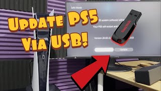 How to Update Your PS5 System Software Using A USB  Easy Method [upl. by Ahtnicaj]