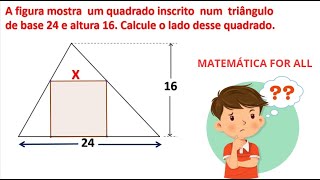 QUANTO MEDE O LADO DO QUADRADO ❓ [upl. by Dleifniw990]