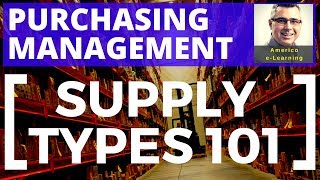 Lesson 4  Purchasing management  Supply types type of materials and services companies buy [upl. by Yanel268]