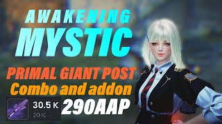 Awakening Mystic 290 AAP Primal Giant Combo and Addon  Marnis Realm LVL2 LS 30K Trash Loot  BDO [upl. by Bodrogi]