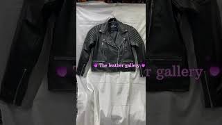 Women’s black real leather jacket  motorcycle style jacket  theleathergallery [upl. by Esilahs]