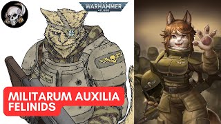 40K LORE MILITARUM AUXILIA FELINIDS [upl. by Adekahs]