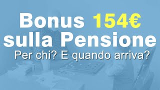 Bonus Pensionati 154 euro a chi spetta nel 2023 [upl. by Chavez]