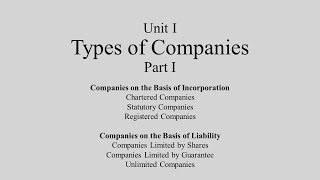 Corporate Law  Types Of Companies  On the Basis of Incorporation  On the Basis of Liability [upl. by Germain]