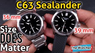 CW Sealander 36mm Vs 39mm  Which one  Comparison  The Watcher [upl. by Eirdua]