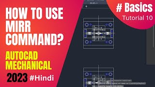 How to use quotMIRRquot Command in AUTOCAD 2023 autocad mirrcommand mechanicalengineering [upl. by Towney]