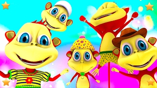 Five Little Monkeys  Kindergarten Nursery Rhymes amp Songs for Kids [upl. by Turk51]