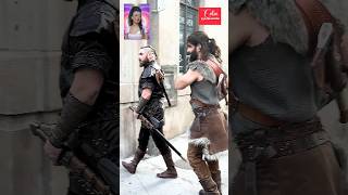 Ragnar Lothbrok and Rollo in traditional warrior costumes street style vikings fyp fypシ゚viral [upl. by Eduino]