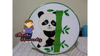 Bordado Fantasía Oso Panda Terminado 🐼 [upl. by Rudyard]