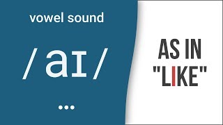 Diphthong Sound  aɪ  as in quotlikequot – American English Pronunciation [upl. by Eerak]