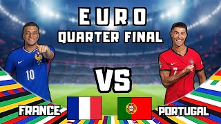 EURO Quarter finals  Portugal VS France  FC 24 prediction ronaldo mbappe euro [upl. by Hajed410]