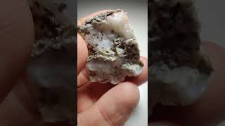 Scheelite Powellite on Quartz Arizona [upl. by Aihsena]