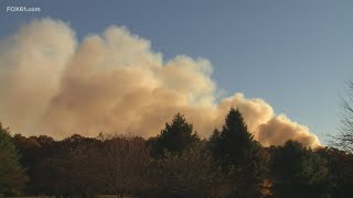 107 brush fires are actively burning across Connecticut [upl. by Bayer982]