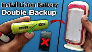 How to Install a Lithium ion Battery in Torch light  Upgrade emergency Light with Liion battery [upl. by Manard]