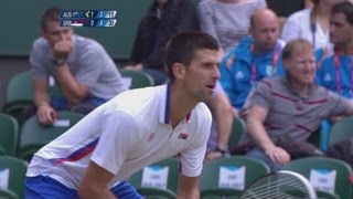 Hewitt AUS v Djokovic SRB Mens Tennis 3rd Round Replay  London 2012 Olympics [upl. by Oel135]