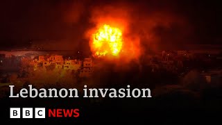 Israel warns Lebanon of “destruction like Gaza” as it sends in thousands more troops  BBC News [upl. by Machos459]