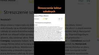 Chlopcy z placu broni ksiazka lekturyszkolne lektury szkoła [upl. by Nur]