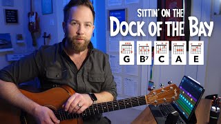 Sittin on the Dock of the Bay • Guitar lesson with chords tabs amp strumming Otis Redding [upl. by Elfont941]